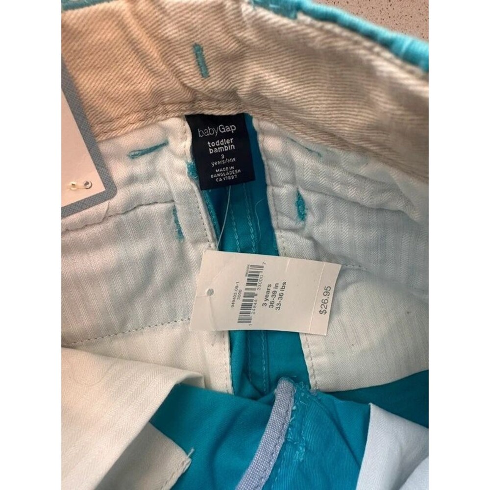 Brand New with Tag! Baby Gap Teal Toddler Shorts Size 3 - Picture 5 of 7